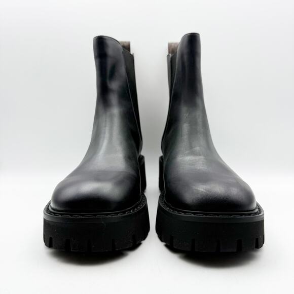 Michael Michael Kors Womens Asher Bootie US 8M Black Brown Leather Lug Ankle NIB - Picture 9 of 13